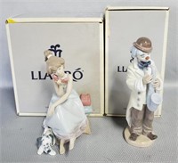 Lot of 2 LLardo Figurines w/ Boxes