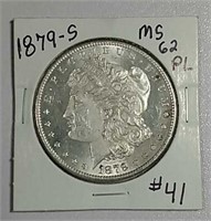 1879-S  Morgan Dollar   MS-62  PL