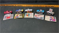 5) race cars & cards