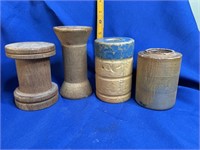 4 Wooden Spools - various types