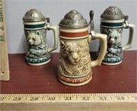 3 Avon Beer Steins