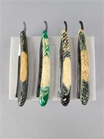 Vintage Collection of Celluloid Straight Razors
