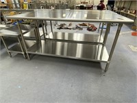 Stainless Steel Food Prep Table 6ft L