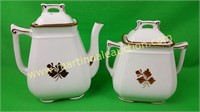 Alfred Meakin "Tea Leaf" Container & Teapot