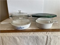 Covered casserole dishes
