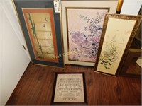 Framed Wall Art Lot of 4