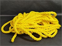 Large Bundle of Yellow Braided Nylon Rope