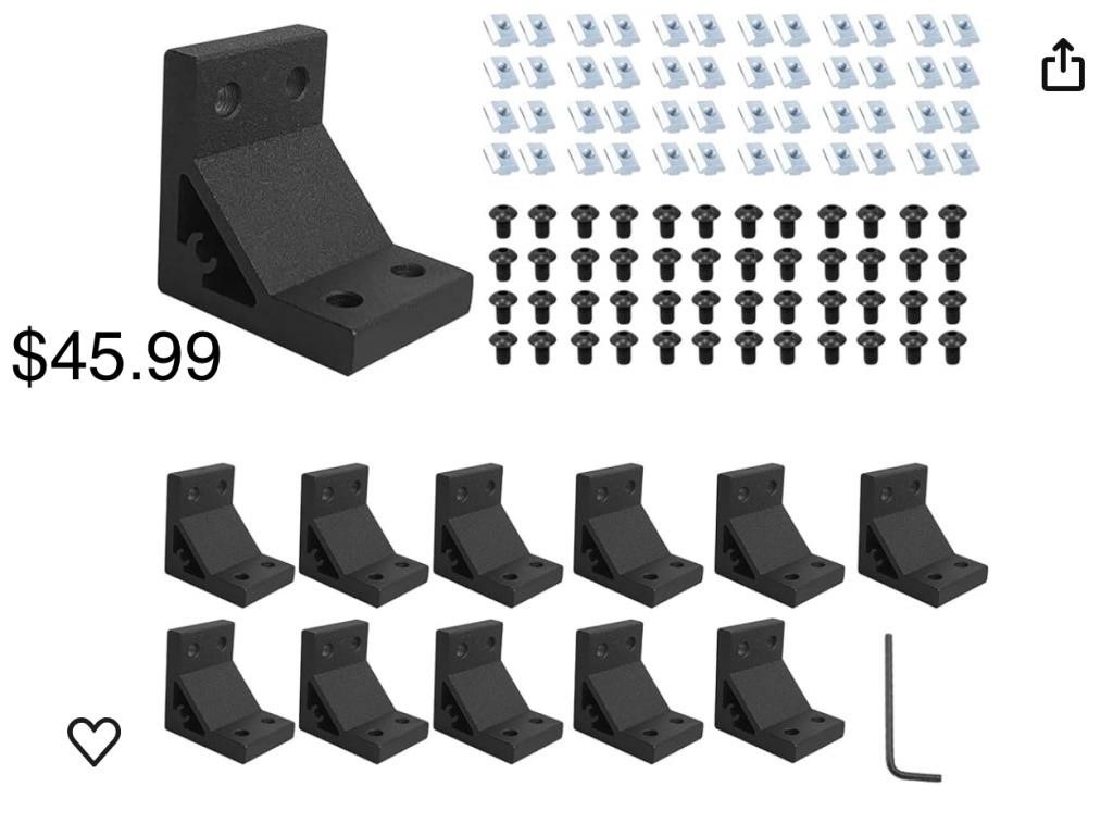 Seekliny 12pcs 2040 Angle Bracket Corner 2040