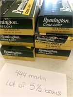 Lot of 5.5 Boxes of Remington .444 Marlin