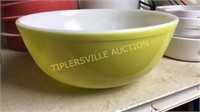 Large yellow Pyrex mixing bowl