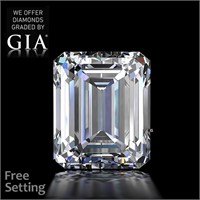 2.12ct,Color D/FL,Emerald cut GIA Diamond