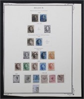 Belgium Stamps 1840s-1860s Used Classics on page,