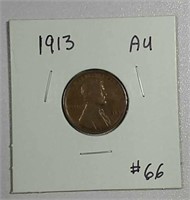 1913  Lincoln Cent   AU