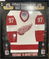 (AF) Detroit Red Wings framed no97 jersey 32x40