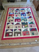 Hand made Christmas quilt full sized