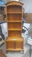 Maple 4 Tier Bookcase With Lower Cabinet