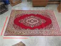 gorgeous red persian wool rug 4.5ft x 7.5ft