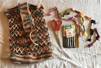 Crochet Bag, Hooks, Thread