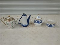 Asst teapots, cups