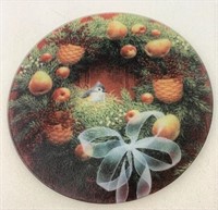 Wreath glass trivet from the Homestead