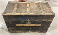 Wood/metal mobile trunk-34 x 18.5 x 22
One