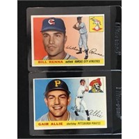 Pair Of 1955 Topps High Grade Baseball Cards