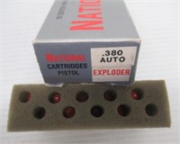(10) Rounds of National 380 auto exploder rounds.