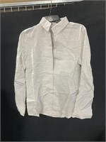 WOMENS BUTTON UP BLOUSE SIZE 12 WHITE