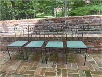 4 Fantastic Vintage wrought iron patio chairs
