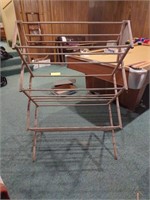 Vintage tall wood drying rack