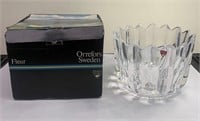 Orrefors Sweden Glass Bowl With Original Box