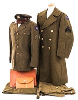 WWII USAAF NCO UNIFORM & DOCUMENT NAMED GROUPING
