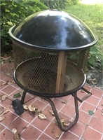 Rolling Metal Fire Pit