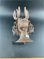 Fabulous cast iron wall mounted hunting lodge bell