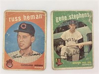 1959 Topps Baseball Cards - Russ Heman #283, Gene