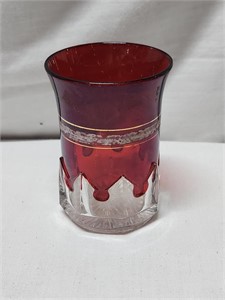 Vintage Red & White Glass