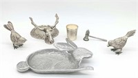 Animal Serving Pieces Including 11" Rabbit