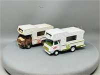 2 vintage Winnebago Mini campers - 6" L