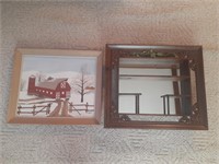 Farm Picture, Mirror Shelf