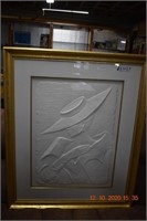 Very Nice Embossed Framed Artwork