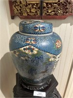 Cloisonné on Porcelain Chinese Ginger Jar