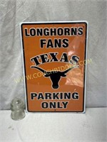 Metal Texas Longhorn fans only parking sign