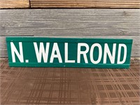 North Walrond Street Road Sign