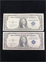 1935 C & 1935 F $1 Silver Certificates