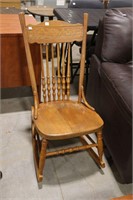 ANTIQUE PRESSED BACK ROCKING CHAIR