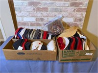 (2 BOXES) ASSORTED HATS, CAPS, VISORS & MORE