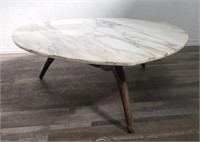 Mid-Century Modern Marble Top Coffee Table