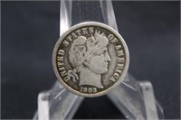 1903 Rainbow Toned Barber Silver Dime