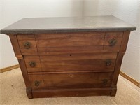 Vtg 3 dr Dresser w/ Marble removable Top