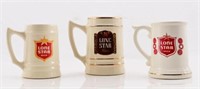 Collection of (3) Lone Star Beer Steins